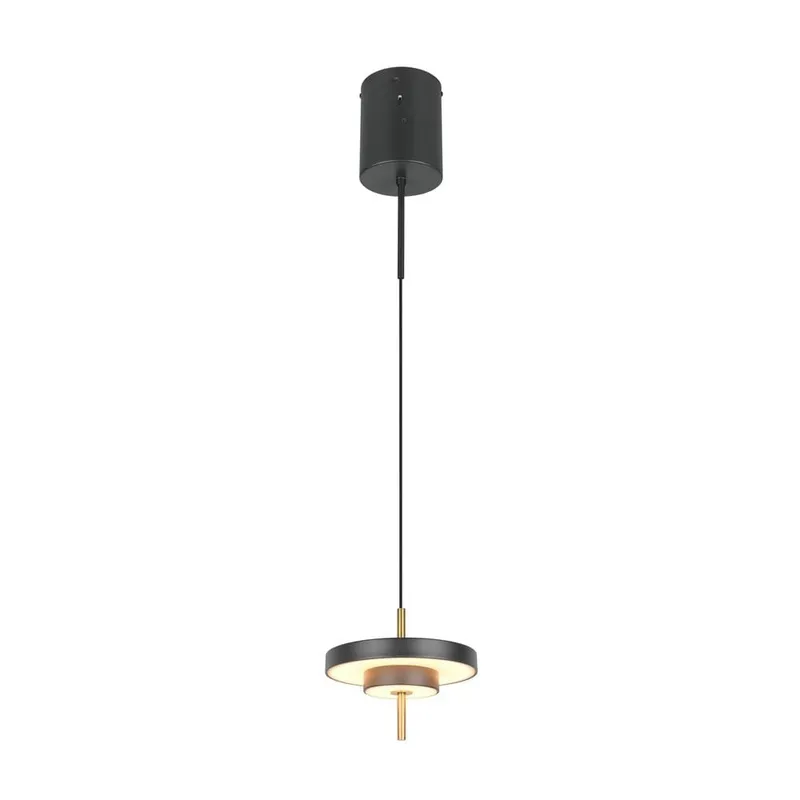 Pendel TRIO Keaton - 1 lampa 20 cm, Mattsvart/Mässing — Trio Lighting