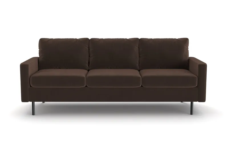 Peppe 3-sits Manchestersoffa - Brun — Scandinavian Choice