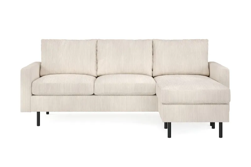 Peppe 3-sits Vändbar L-formad Divansoffa i Manchester - Beige (Art.nr 990063) — Scandinavian Choice