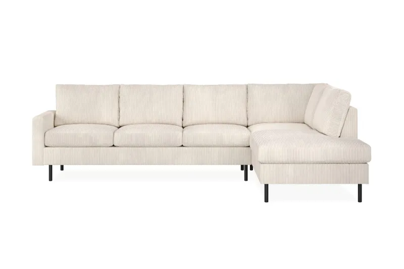 Peppe 4-sits Högervänd L-formad Schäslongsoffa i Manchester - Beige (Art.nr 990082) — Scandinavian Choice