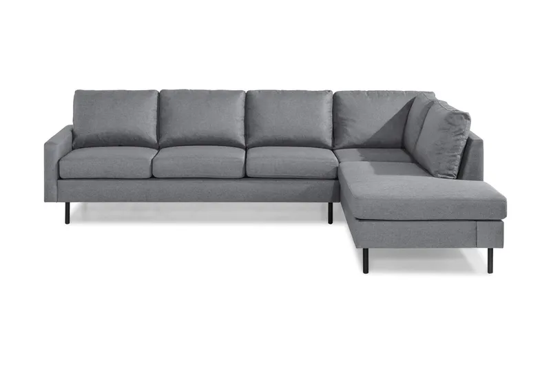Peppe 4-sits Högervänd L-formad Schäslongsoffa i Tyg - Ljusgrå — Scandinavian Choice