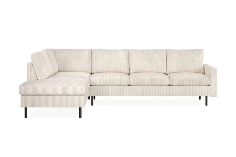 Peppe 4-sits Vänstervänd L-formad Schäslongsoffa i Manchester - Beige (Art.nr 990053) — Scandinavian Choice
