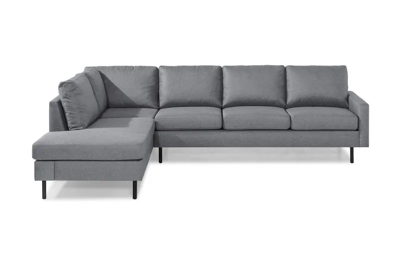 Peppe 4-sits Vänstervänd L-formad Schäslongsoffa i Tyg - Ljusgrå — Scandinavian Choice