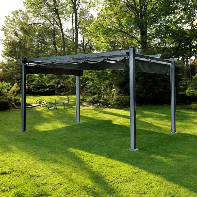 Pergola med soltak \| 4x3m