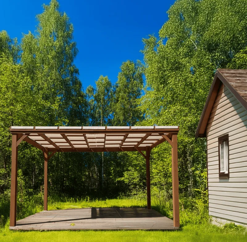 Pergola trä \| 3,65x3m \| Furu