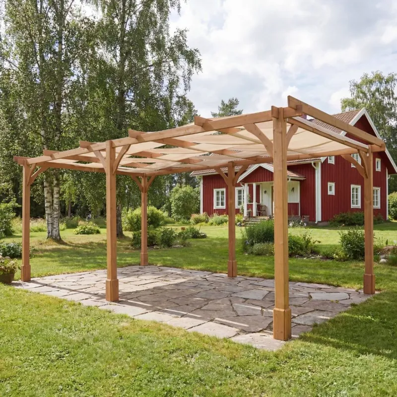 Pergola trä | 6x3 m | Furu — Lyfco