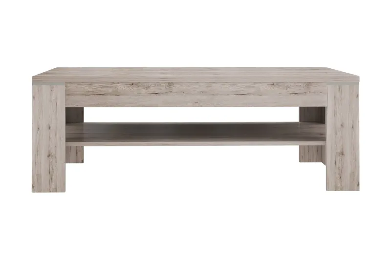 Perkhill Soffbord 120 cm med Förvaring Hylla - Brun/Natur — Brun/Natur