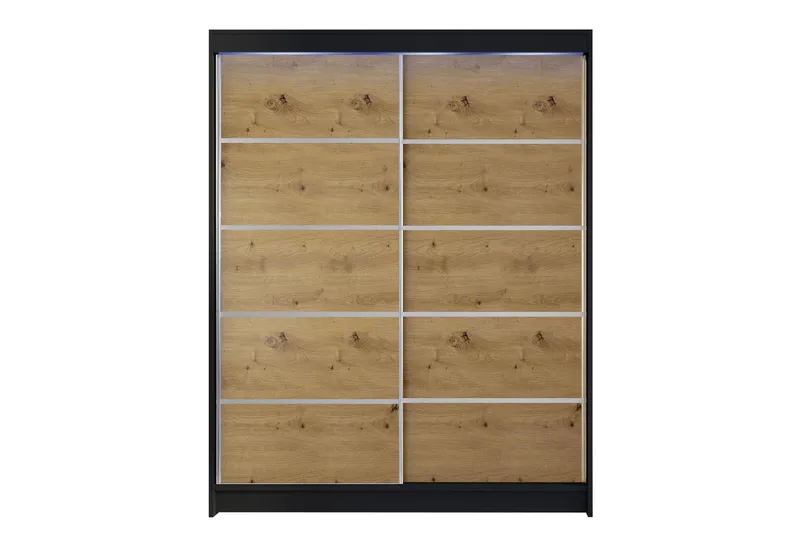 Pickering Garderob 150x200 cm - Svart/Brun — Svart/Brun