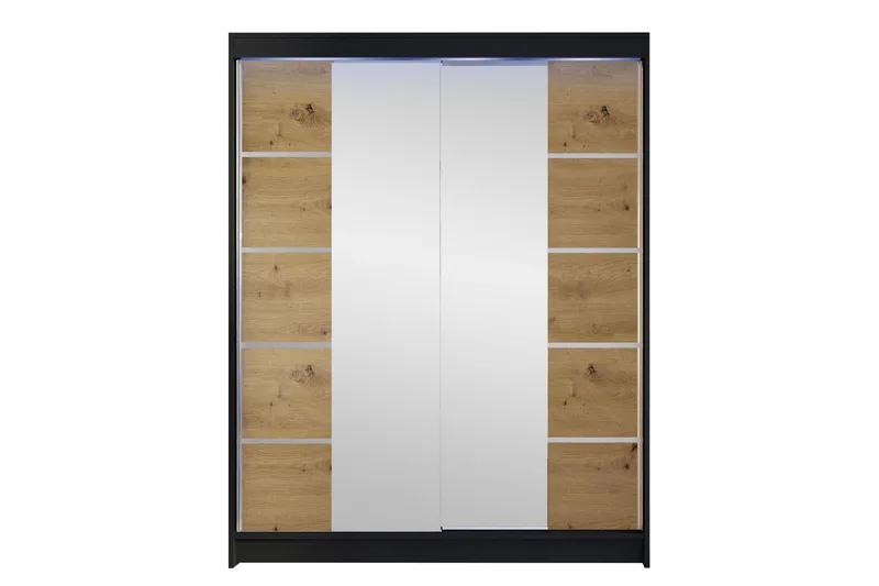 Pickering Garderob m. Spegel 150x200 cm - Grå — Grå