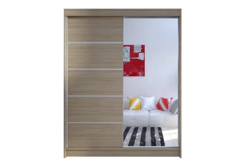 Pickering Garderob med Spegel 150x200 cm - Beige (Art.nr 3067558) — Beige