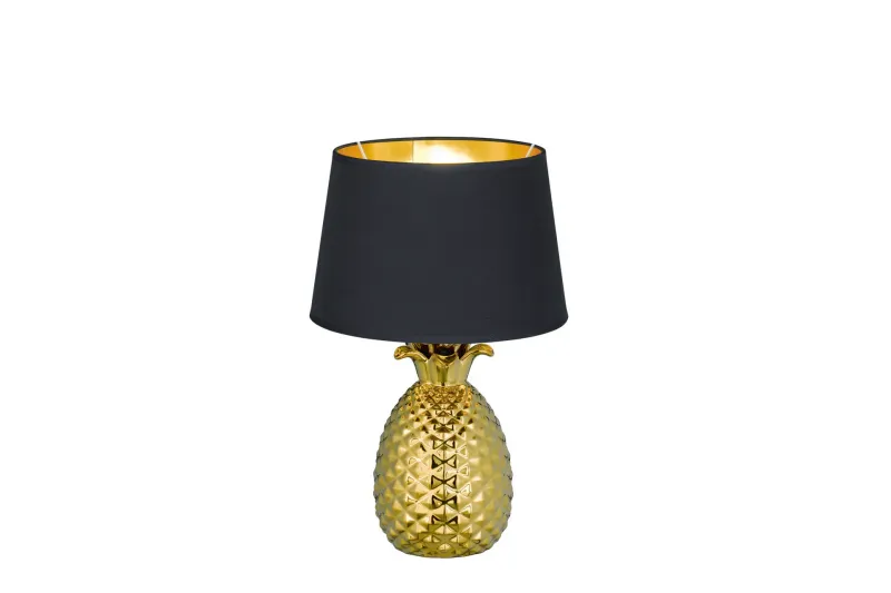 Pineapple bordslampa 43cm E27 guld/ svart - Guld/Svart — Trio Lighting
