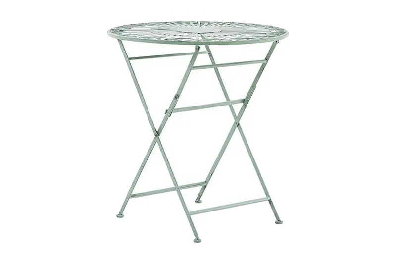 Piossasco Runt Hopfällbart Cafébord och Trädgårdsbord 60 cm - Grön — Grön