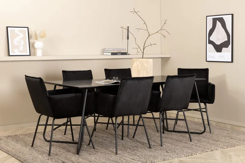 Pippi matbord med 6st Pippi matstol — Venture Home