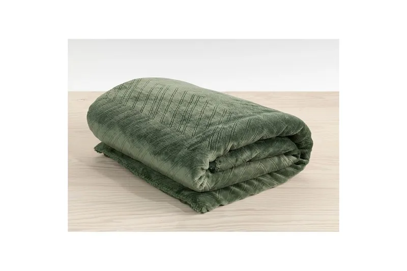 Pläd Sherpa 130 x 170 cm - Grön — Grön