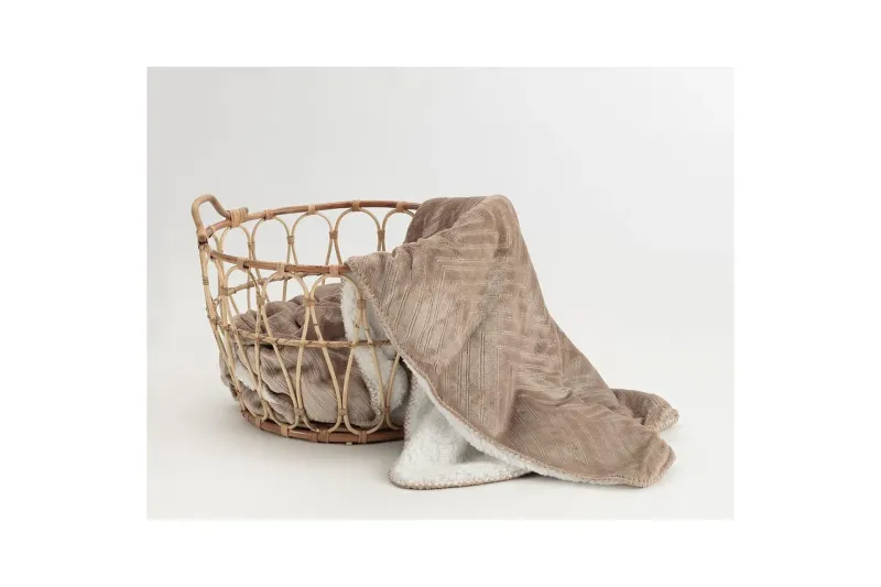 Pläd Sherpa 130 x 170 cm - Linne — Linne
