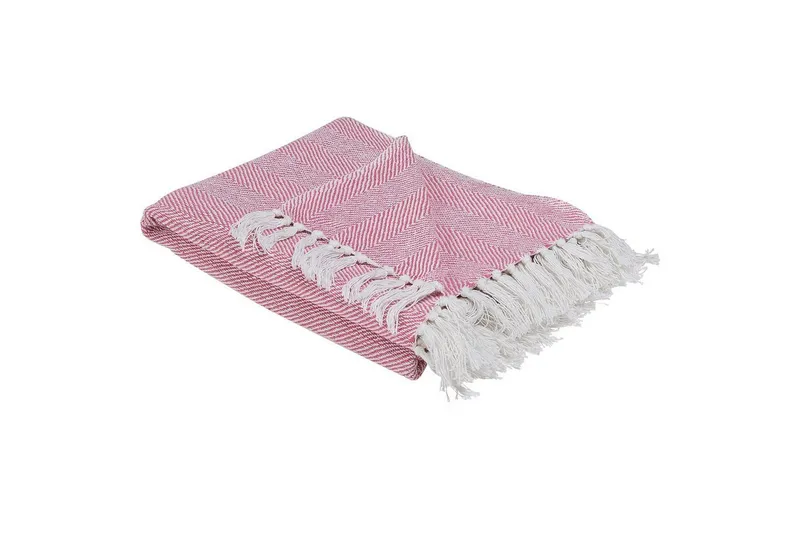 Pläd Tangier Rosa/Vit - Rosa/Vit — Rosa/Vit