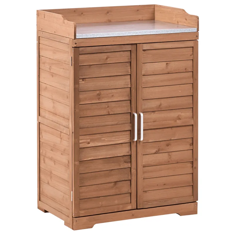 Planteringsbänk Tereville Granträ 67 cm - Brun — Brun