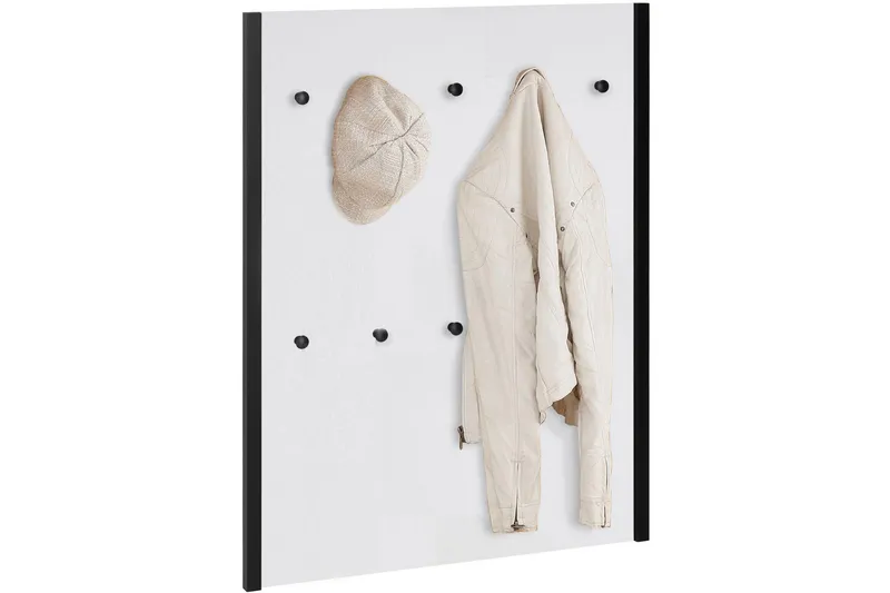 Plattpark Klädhängare 75x100 cm - Vit/Svart — Vit/Svart