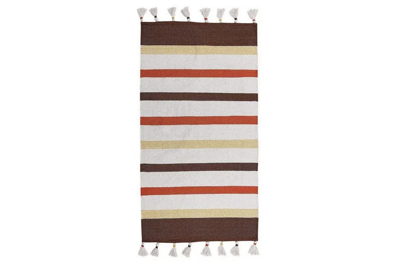 Plattvävd Hisarli - Brun, gul, orange, beige, 80x150 cm — Brun, gul, orange, beige, 80x150 cm