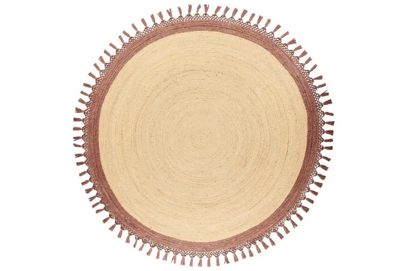 Plattvävd Marts - Beige, brun, 200x200 cm — Beige, brun, 200x200 cm
