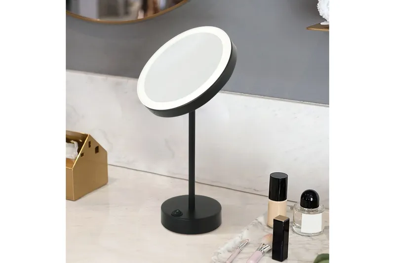 Poppy Sminkspegel med LED-belysning x cm Svart - Lyfco — Lyfco