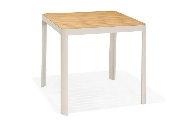 Portals Barbord Utomhus 95 cm - Vit/trä — Lifestyle Garden