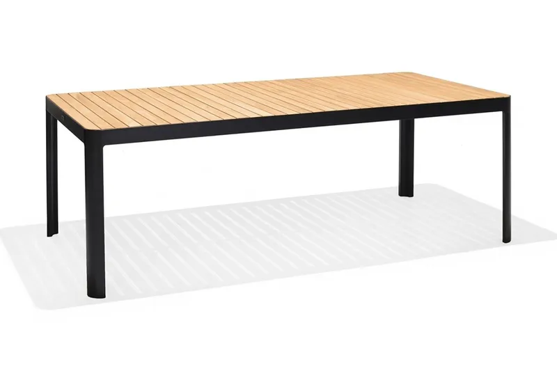 Portals Matbord Utomhus 209x105 cm - Teak/Svart — Lifestyle Garden