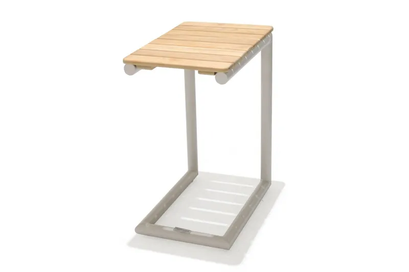 Portals Sidobord och Avlastningsbord Utomhus 47 cm Teak Trä - Vit — Lifestyle Garden