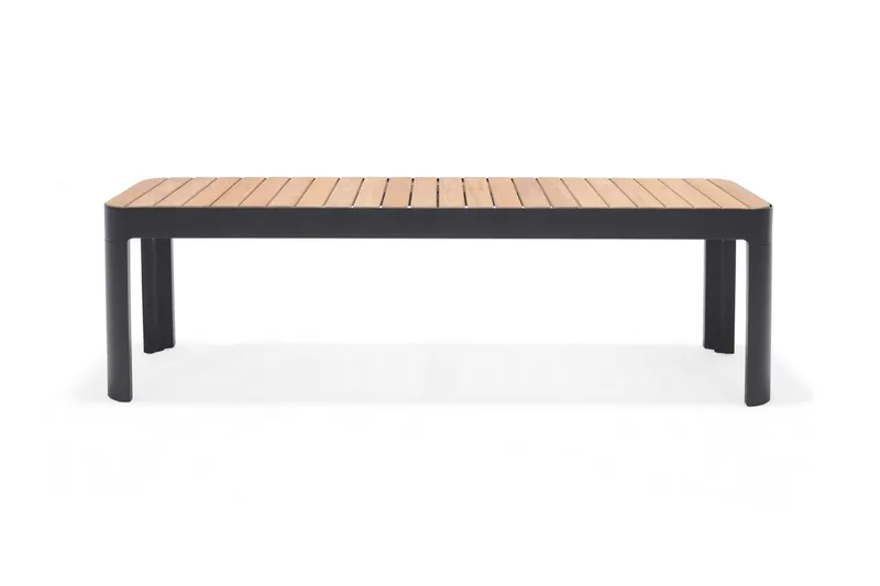 Portals Utebänk 143 cm - Svart/Trä — Lifestyle Garden