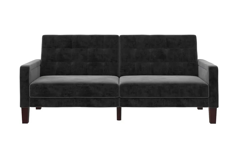 Porter 2-sits Bäddsoffa Sammet/Grå - Dorel Home — Dorel Home