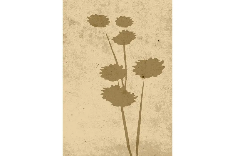 Poster Flower art 21x30 cm - Beige — Venture Home