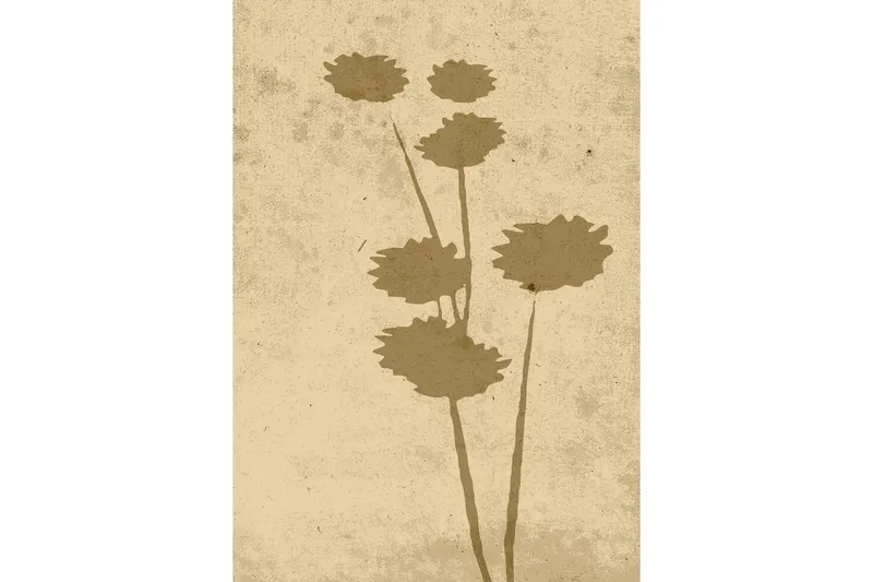 Poster Flower art 70x100 cm - Beige — Venture Home