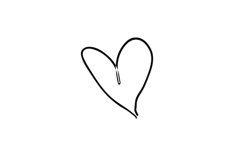 Poster Heart 30x40 cm - Svart/Vit — Venture Home