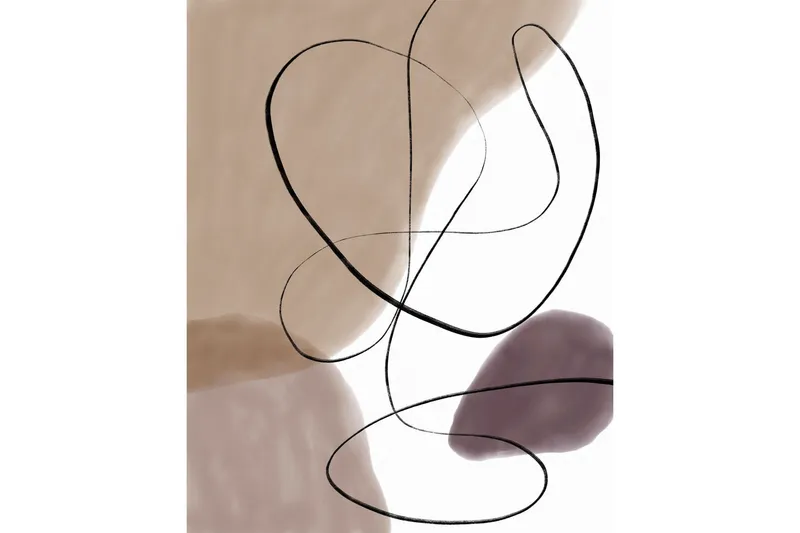 Poster Lines 50x70 cm - Beige — Venture Home