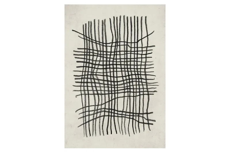 Poster Linework 50x70 cm - Beige/Svart — Venture Home