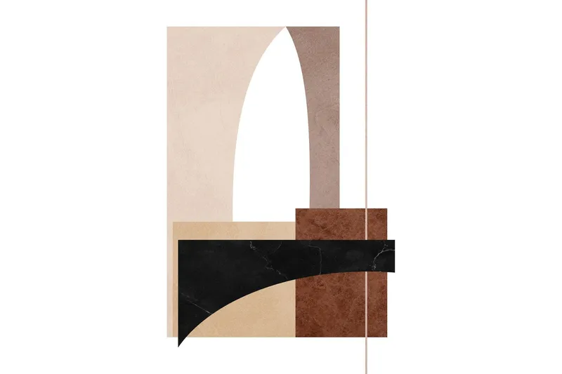 Poster Materials 50x70 cm - Vit/Beige — Venture Home