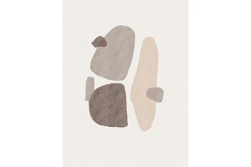 Poster Shapes 30x40 cm - Svart/Vit — Venture Home