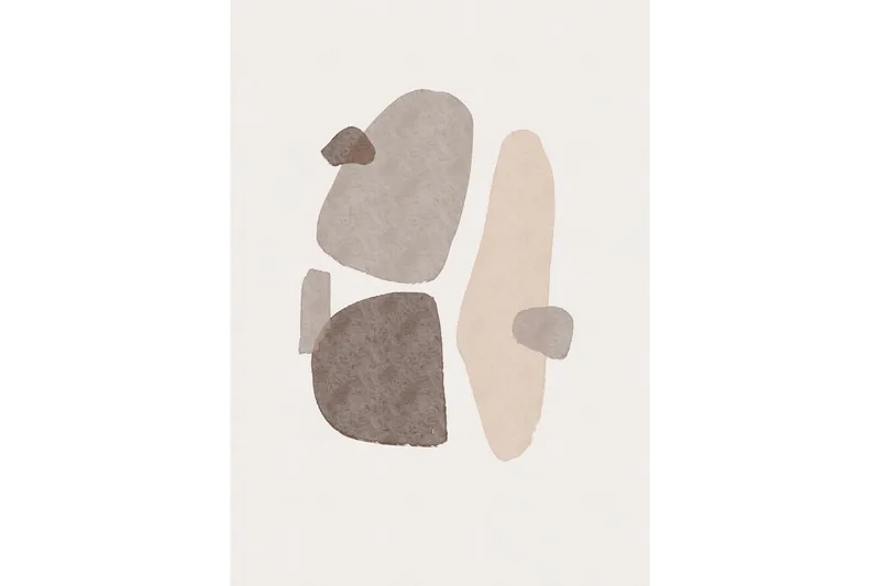 Poster Shapes 50x70 cm - Svart/Vit — Venture Home