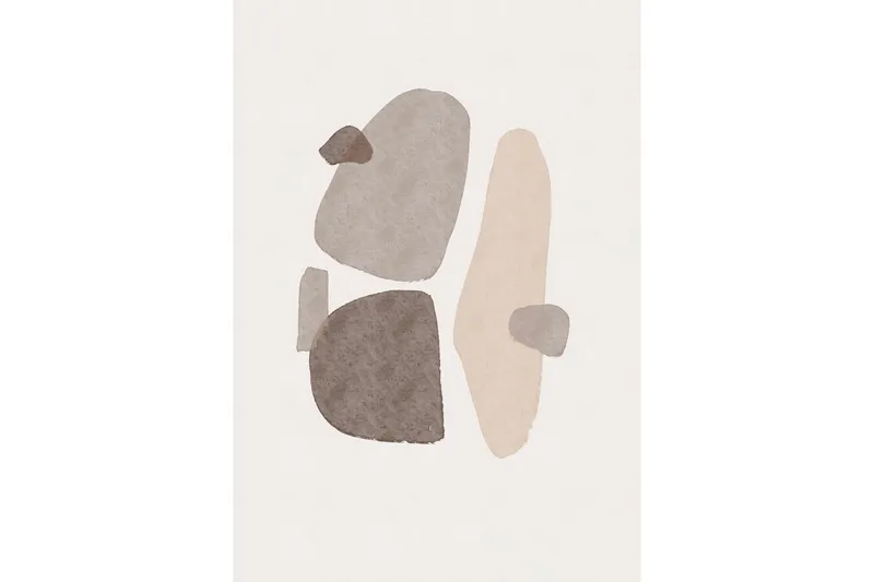 Poster Shapes 70x100 cm - Svart/Vit — Venture Home