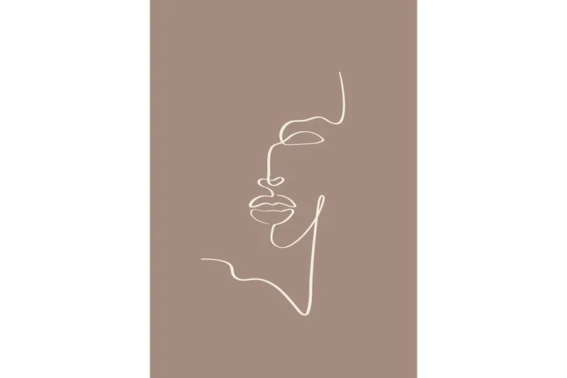 Poster Siluette 70x100 cm - Brun — Venture Home