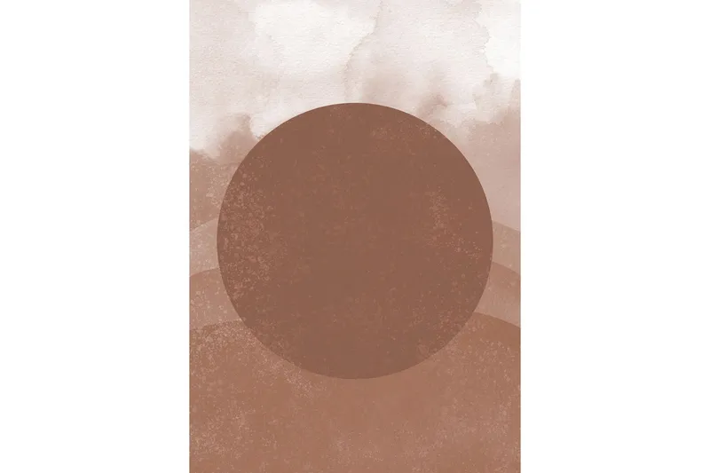 Poster Soft shades 21x30 cm - Brun — Venture Home