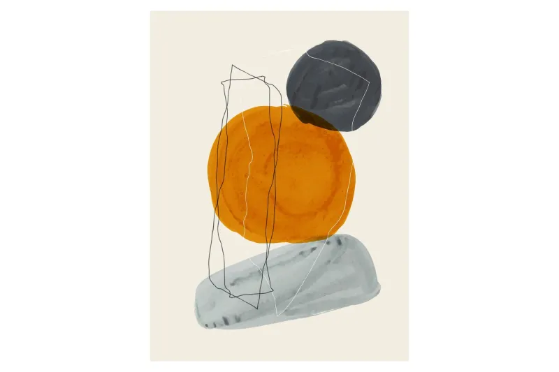 Poster Stones 30x40 cm - Beige — Venture Home