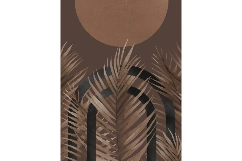 Poster Structures 30x40 cm - Brun — Venture Home