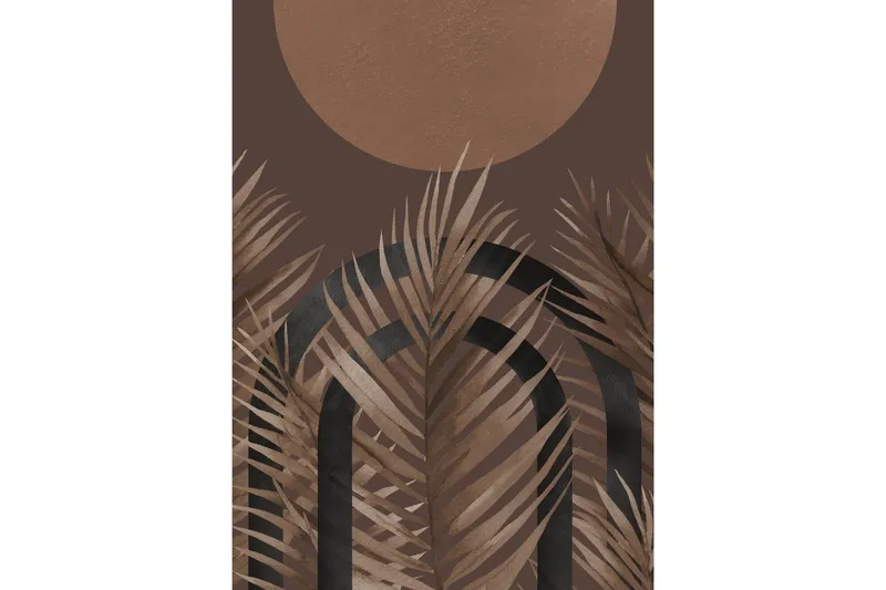 Poster Structures 50x70 cm - Brun — Venture Home