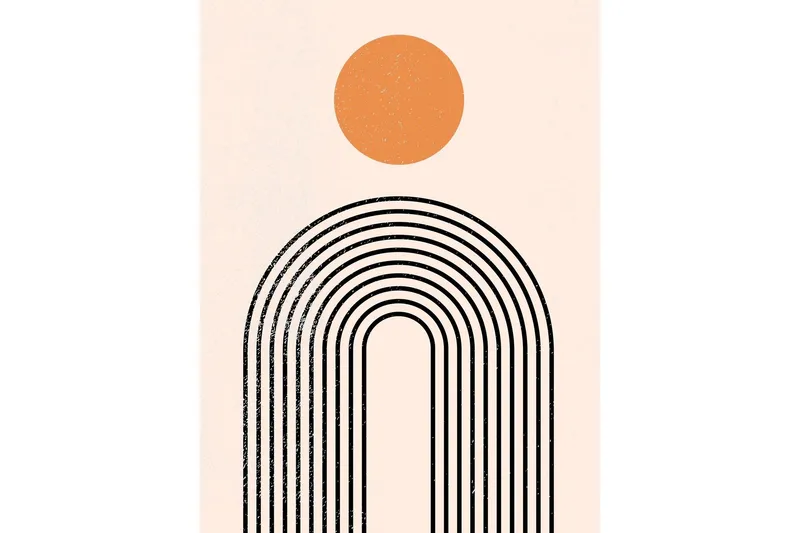 Poster Tempel 50x70 cm - Beige — Venture Home