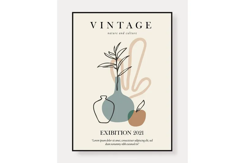 Poster Vintage 21x30 cm - Beige — Venture Home