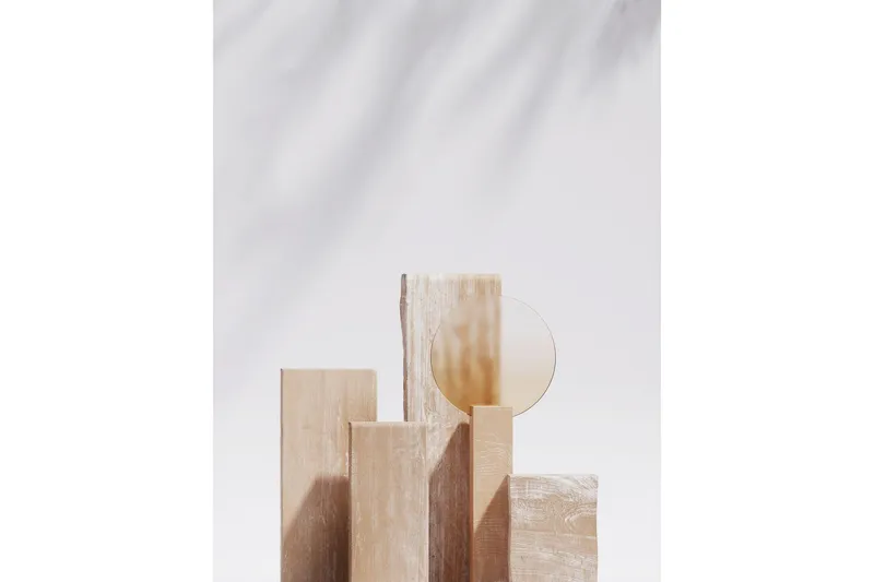 Poster Wooden Blocks 70x100 cm - Beige — Venture Home