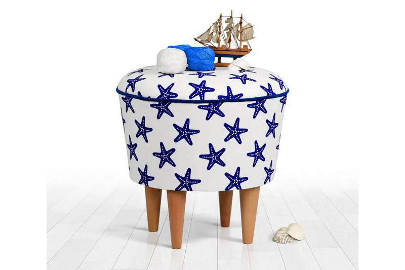 Pradera Sittpuff 42 cm - Blå — Blå