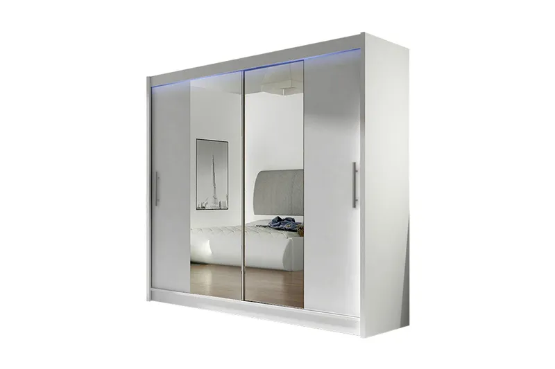 Prag Garderob 180x57x215 cm - Vit — Scandinavian Choice