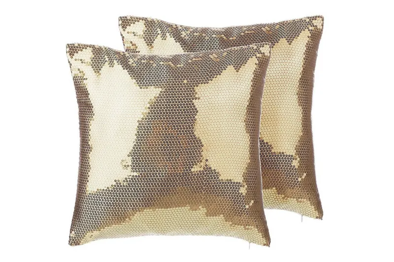 Prydnadskuddar Aster set om 2 Guld - Guld — Guld